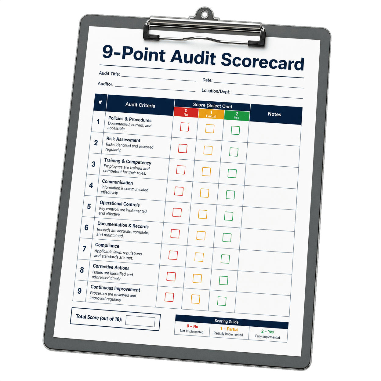 The 9-Point Audit Scorecard