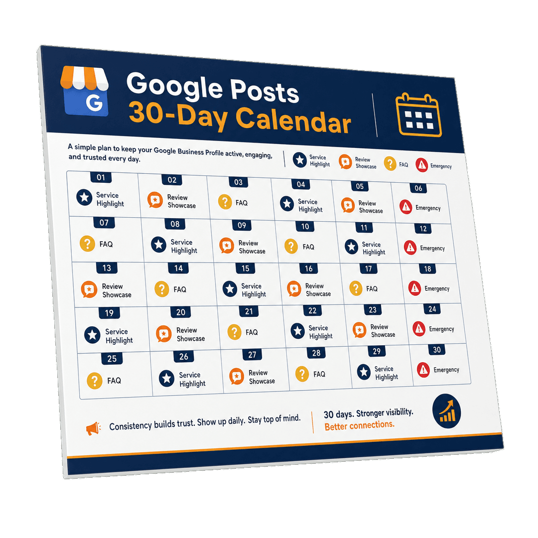 The Google Posts 30-Day Calendar